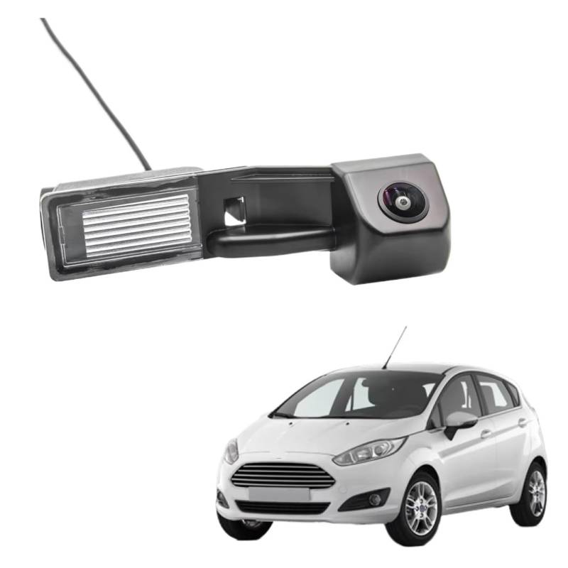 Backup Kamera CCD AHD Fisheye Rückansicht Reverse Kamera Auto Parkplatz Monitor Nachtsicht Für Ford Für Fiesta Fließheck MK6 MK7 MK 7,5 2008-2019 Hd Rückfahrkamera(B150 CVBS 680x480) von QINSHU