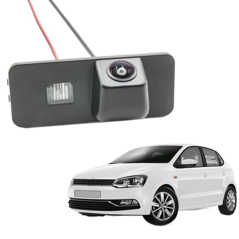 Backup Kamera CCD HD AHD Fisheye Rückansicht Kamera Auto Monitor Für VW Für Polo Fließheck MK5 2009 2010 2011 2012 2013 2014 2015 2016 2017 Hd Rückfahrkamera(B150 CVBS 680x480) von QINSHU