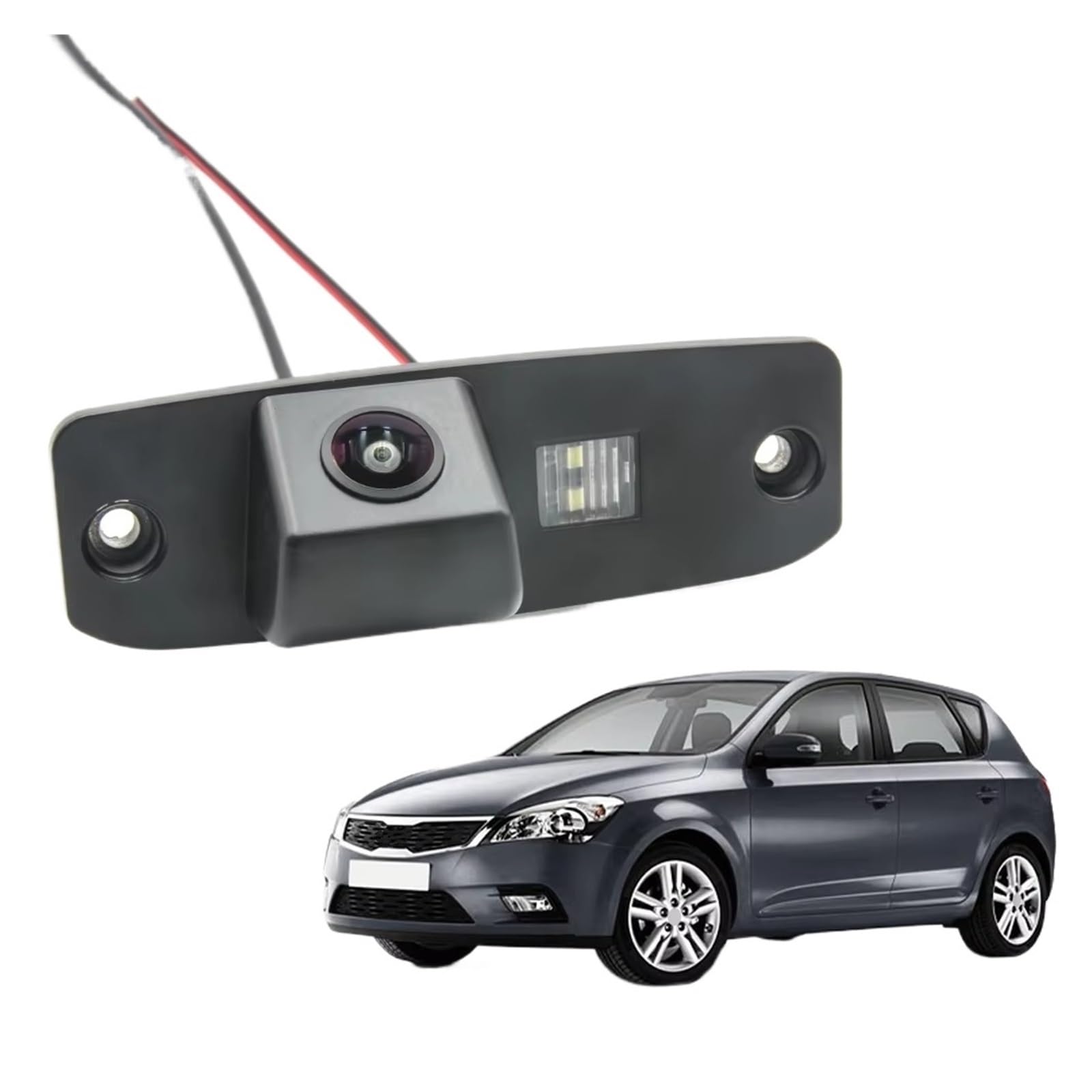 Backup Kamera CCD HD AHD Fisheye Rückansicht Kamera Auto Reverse Monitor Nachtsicht Für Kia Für Ceed (ED) 2006 2007 2008 2009 2010 2011 2012 Hd Rückfahrkamera(C135 AHD 720P) von QINSHU
