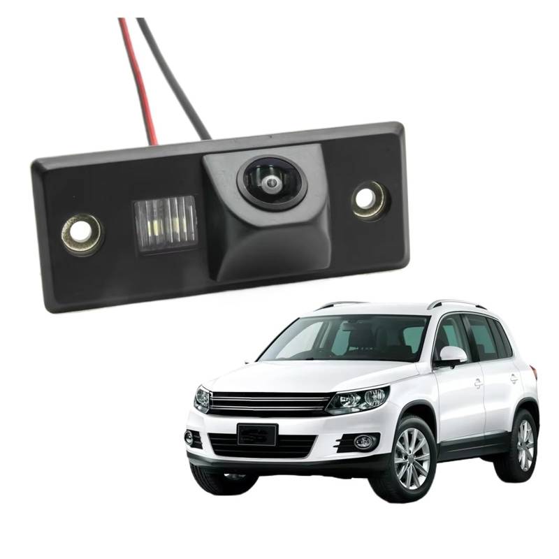 Backup Kamera CCD HD AHD Fisheye Rückansicht Kamera Für VW Für Tiguan 2007 2008 2009 2010 2011 2012 2013 2014 Auto Parkplatz Reverse-Monitor Hd Rückfahrkamera(A120 CVBS 680x480) von QINSHU