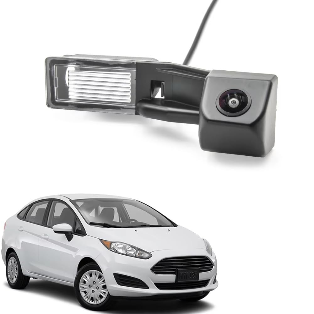 Backup Kamera Für Ford Für Fiesta Für Limousine 2013 2014 2015 2016 2017 2018 CCD AHD Fisheye Rückansicht Reverse Kamera Auto Parkplatz Monitor Nachtsicht Hd Rückfahrkamera(A120 CVBS 680x480) von QINSHU