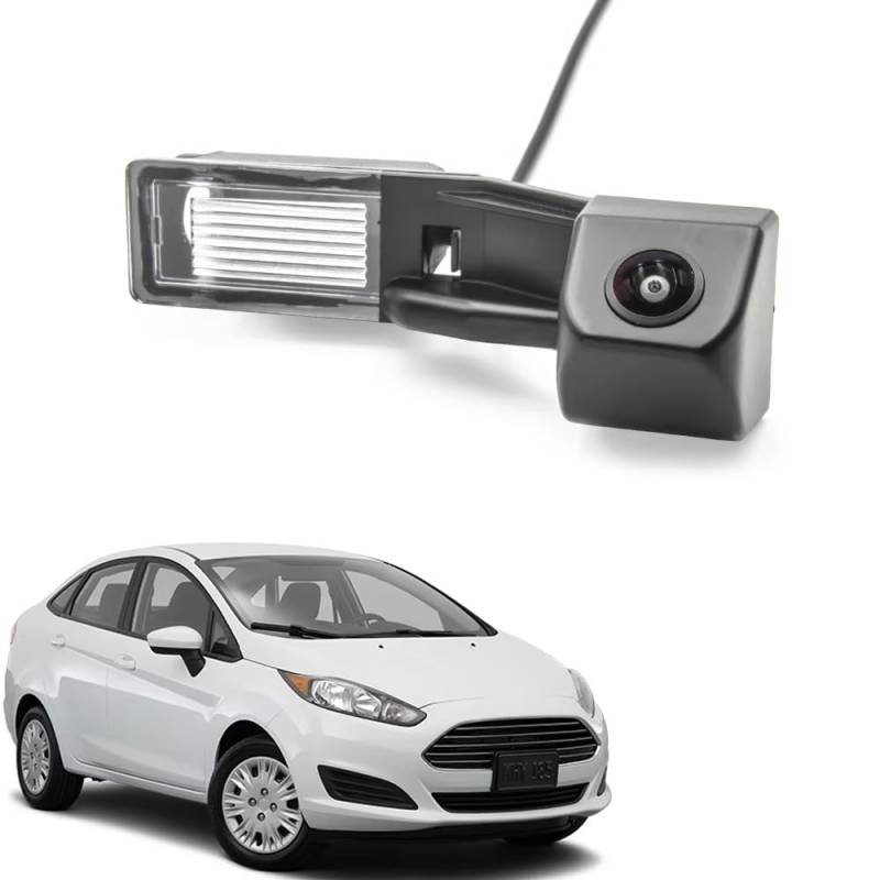 Backup Kamera Für Ford Für Fiesta Für Limousine 2013 2014 2015 2016 2017 2018 CCD AHD Fisheye Rückansicht Reverse Kamera Auto Parkplatz Monitor Nachtsicht Hd Rückfahrkamera(A120 CVBS 680x480) von QINSHU