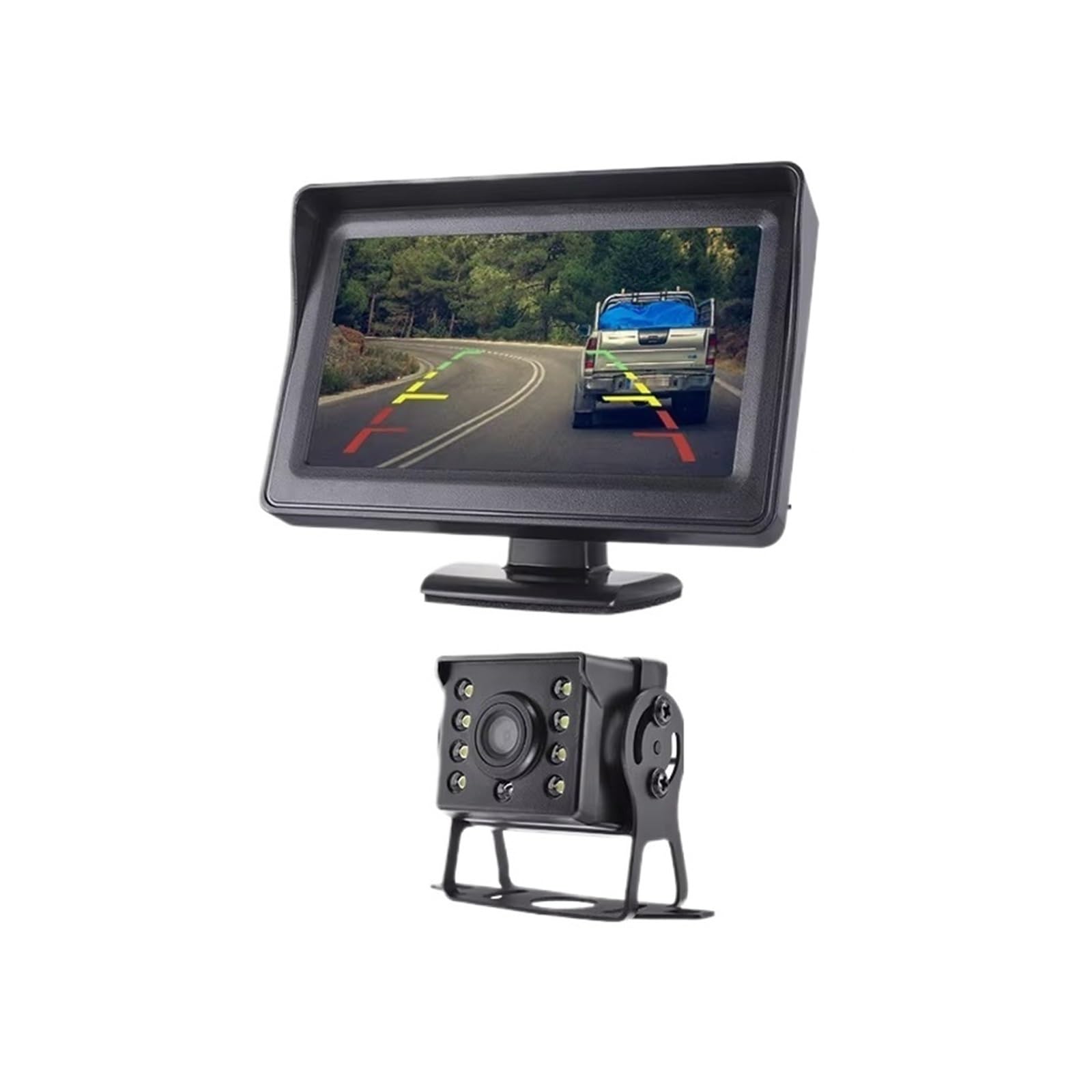 Backup Kamera Für LKW-Parkplatz 4,3-Zoll-Bildschirm HD-Rückfahrkamera 9-36V Nachtsicht-Auto-Rückfahrkamera Mit Monitor Hd Rückfahrkamera(430H-CL-MBUS-15M) von QINSHU