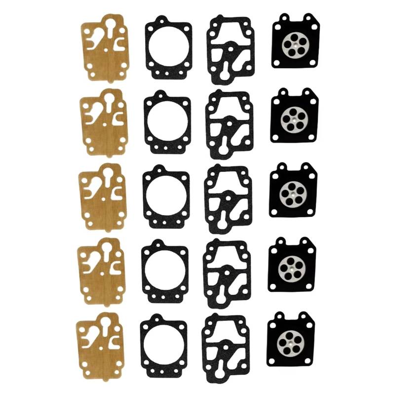 Moto Vergaser 5/10set Pinsel Cutter Vergaser Reparatur Vergaser Dichtungen Membranen Carburador Für Walbro 36f 40-5 139f GX35 Trimmer Vergaser(5 Set) von QINSHU