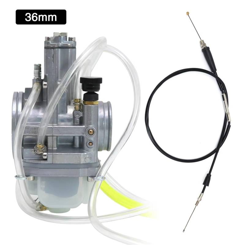 Moto Vergaser Für Kawasaki KX 250F 04-10 KX 450F 06-08 KLX 400 450 KLR 650 2T 38mm 40mm Lectron High Velocity Einstellbare Power Jet Vergaser Mit Kabel Vergaser(36mm) von QINSHU