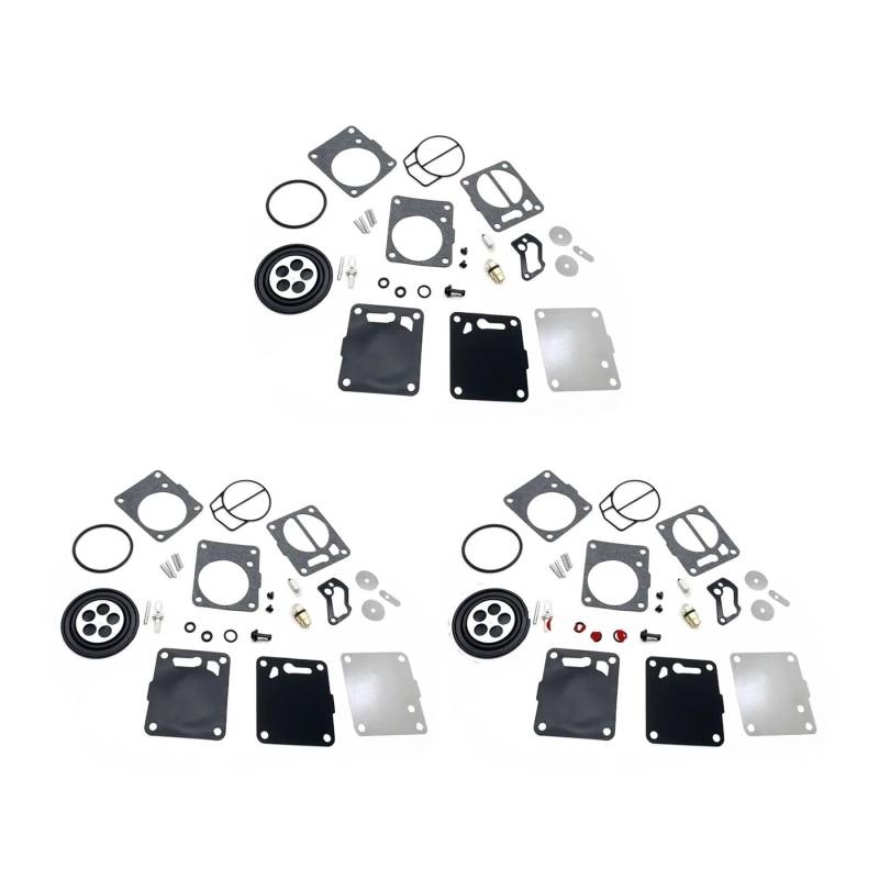 Moto Vergaser Für Polaris Für Mikuni SL650 SL750 SL780 SLT750 SLT780 SLX GP1200 XL1200 XLT1200 Vergaser Reparatur Kit Nadel Sitz Basis Dichtung Vergaser(3sets) von QINSHU
