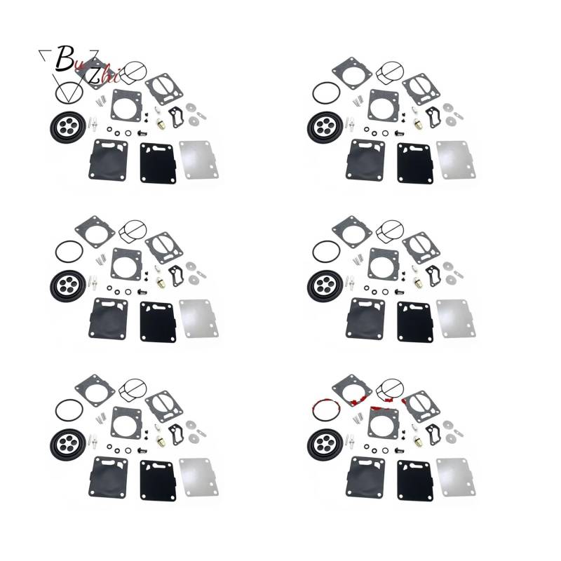 Moto Vergaser Für Polaris Für Mikuni SL650 SL750 SL780 SLT750 SLT780 SLX GP1200 XL1200 XLT1200 Vergaser Reparatur Kit Nadel Sitz Basis Dichtung Vergaser(6sets) von QINSHU