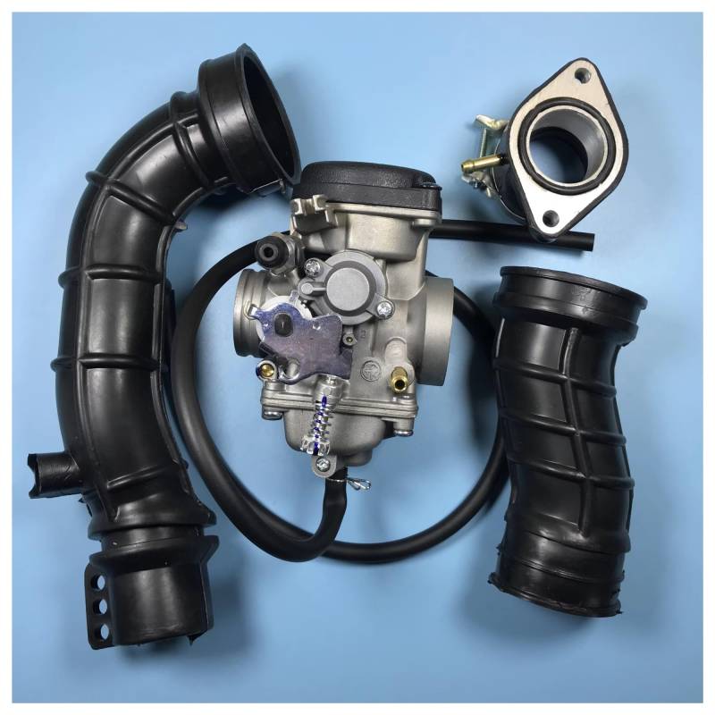 Moto Vergaser Vergaser TK Für Jianshe Für Loncin Für Bashan 250cc ATV Quad ATV 250 JS250 Vergaser Mit 3-teiligem Ansaugkrümmer-Luftansaugrohr Vergaser von QINSHU