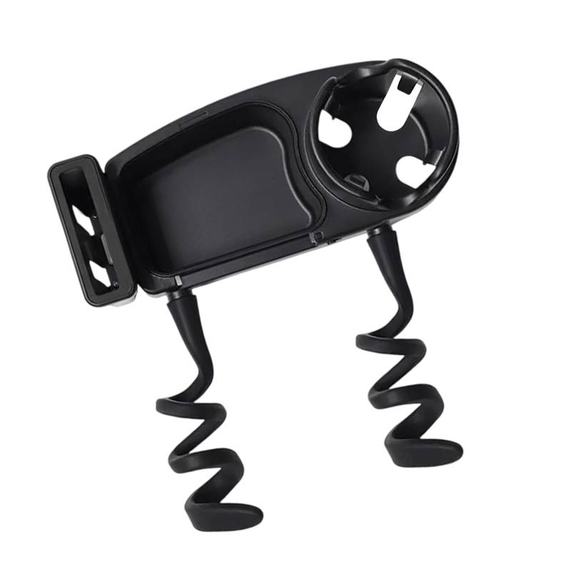 QINZITAO 3-in-1 Baby-Kinderwagen-Essens-Tablett mit Handy-Halterung, Flaschenhalter, Getränkehalter, abnehmbare Organizer, Tablett, flexible Armgriffe von QINZITAO