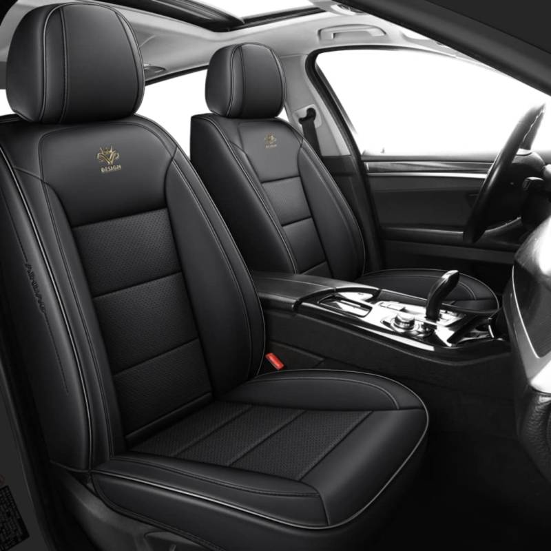 QIOZO Sitzbezüge Auto Autositzbezüge Universal Set für Audi Q2 Q3 Q4 Q5 Q7 Q8 Q9 S1 e-tron Auto Zubehör/schwarz von QIOZO