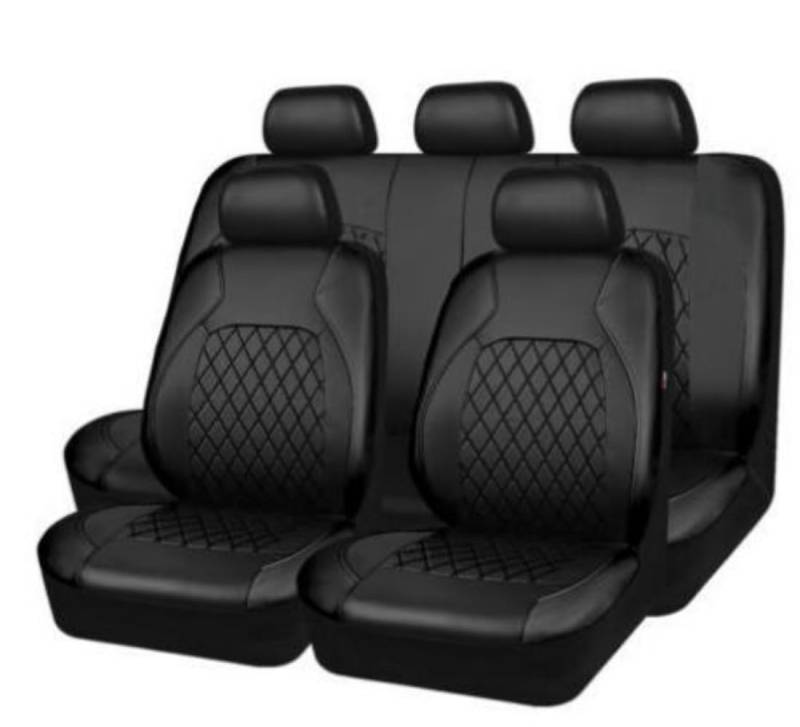 QIOZO Sitzbezüge Auto Autositzbezüge Universal Set für Ford Tourneo Connect/Tourneo Connect/Grand V408/Tourneo Courier B460/Tourneo Custom V362 Auto Zubehör_Schwarz von QIOZO