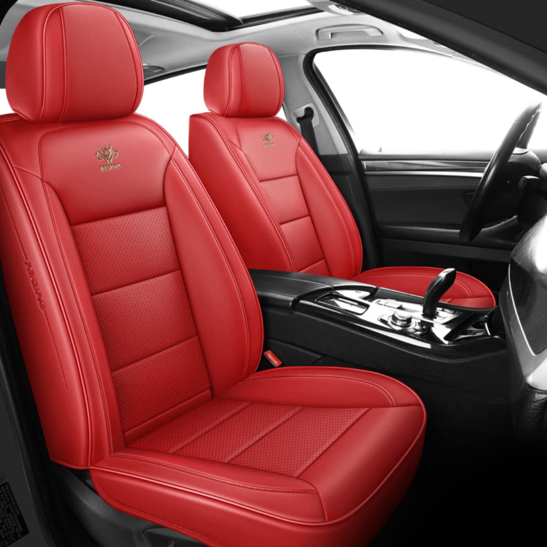 QIOZO Sitzbezüge Auto Autositzbezüge Universal Set für Honda HRV HR-V/Ridgeline/Vezel/Honda n-Box jf2 Auto Zubehör/rot von QIOZO