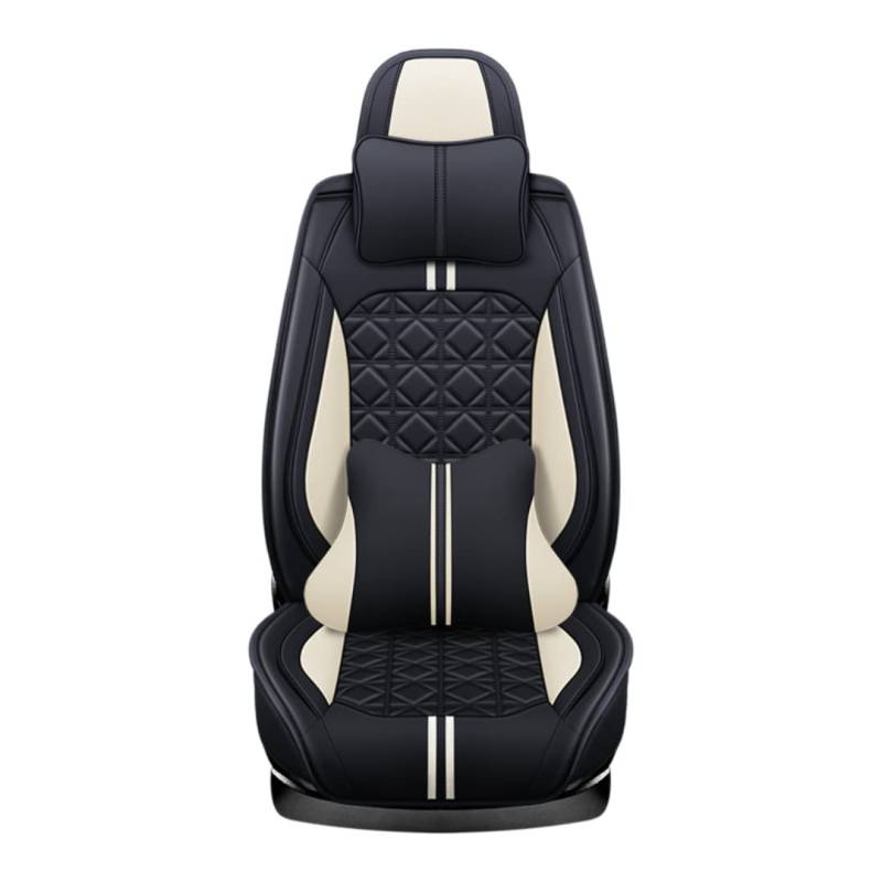 QIOZO Sitzbezüge Auto Autositzbezüge Universal Set für Mercedes-Benz GLB-Klasse GLB 200d X247 GLB 220d X247 GLB 250 X247 GLB 200 X247 Auto Zubehör/Schwarz -Weiß -Deluxe -Edition von QIOZO