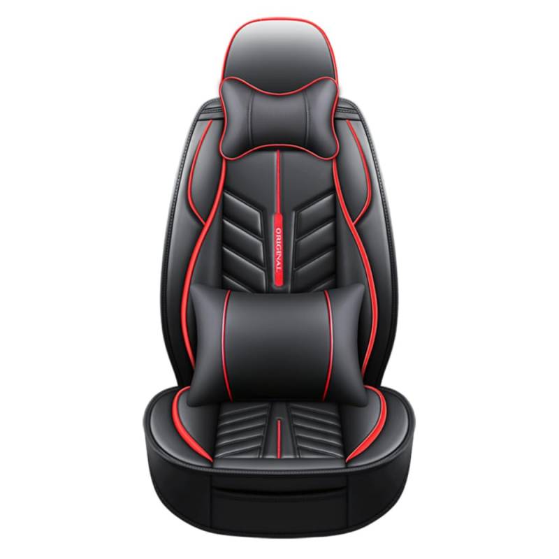 QIOZO ar Sitzbezüge, universal, vollständiges Set, für Benz CLA 200 CLA 260 CLA 180 CLA 220 CLA 250 CLA 220d Autoteile, wasserdicht, schwarz und rot, Deluxe-Version von QIOZO