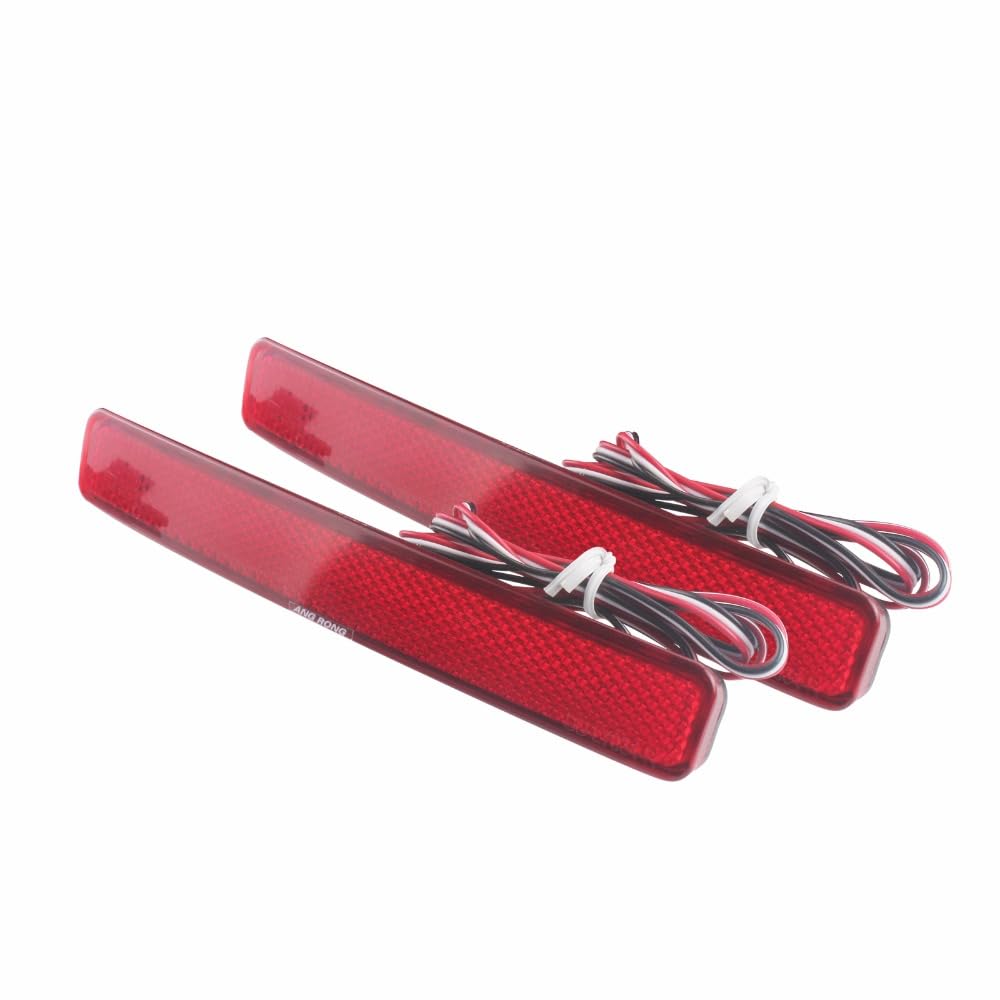 QIULKU Nebelschlussleuchte,RüCkleuchten 2 x roter Reflektor for die hintere Stoßstange, Heckstopp-Bremslicht, passend for VW T5 Transporter, passend for Caravelle, passend for Multivan 2003–11 QIULKU Nebelschlussleuchte,RüCkleuchten 2 x roter Reflektor for die hintere Stoßstange, Heckstopp-Bremslicht, passend for VW T5 Transporter, passend for Caravelle, passend for Multivan 2003–11 von QIULKU