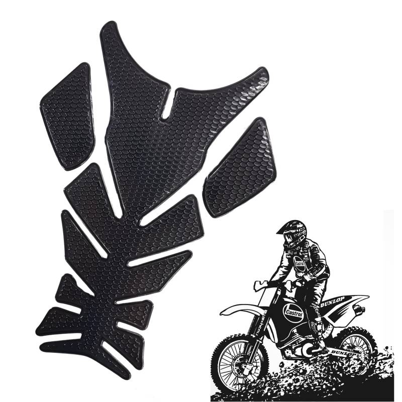 QIUMING kohlefaser Universal Motorrad Tank Pad Schutz kohlefaser Tank Pad Motorcycle Aufkleber Pad für Motorrad Tank geeignet für die meisten Motorräder Schützt das Motorrad (Der Schwarze Teufel) von QIUMING
