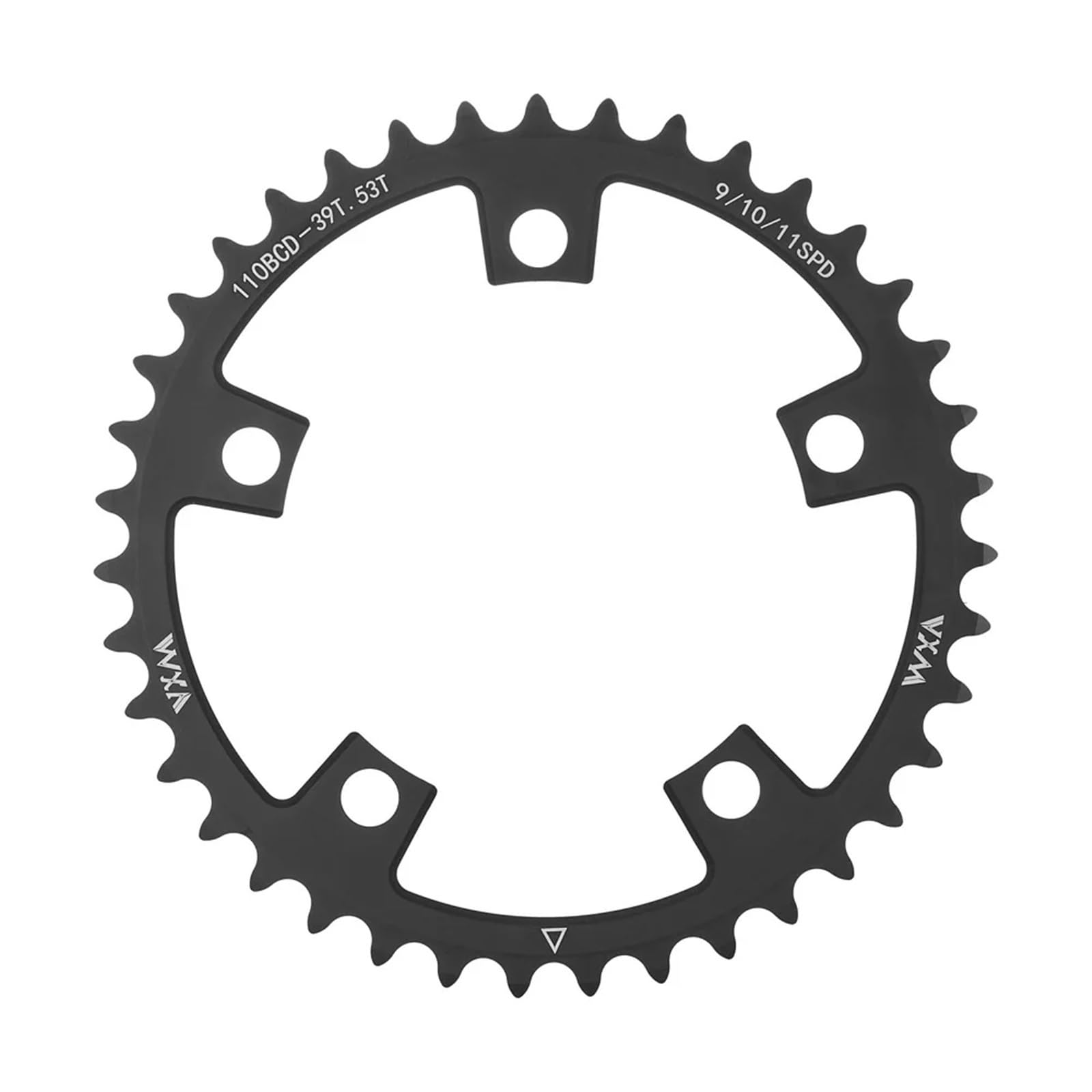 Auto Bremskolben 110BCD Power Die Disc 35/50T 36T/52T 39/53T Folding Auto Doppel Disc Fahrrad zubehör Y Teile Feststellbremshebel(39T sheet) von QIUYMGFG