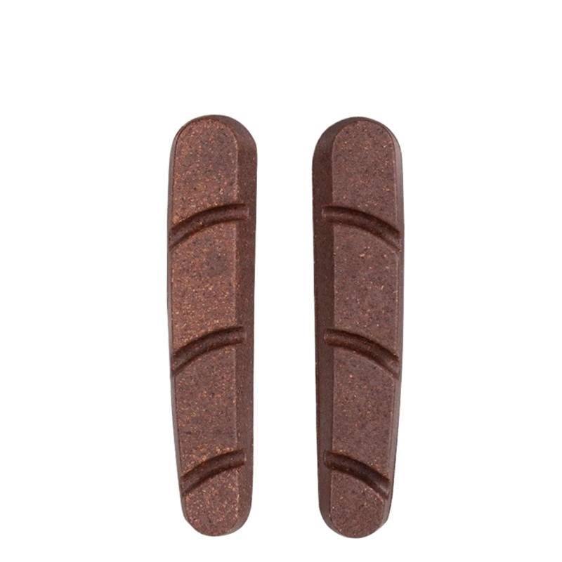 Auto Bremskolben Carbonfelgenbremsbeläge, Cork Compound Rennrad-Bremssattelbremseinsätze für Carbonfelgen, niedrige Felgenabnutzung, Allwettereinsatz Feststellbremshebel(Brown 2 Pairs) von QIUYMGFG