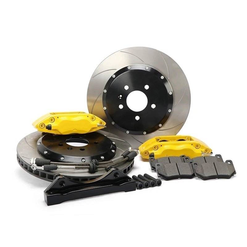 Auto Bremskolben Laufen 4 Topf-Tasterzirkel 7600 Big Brake Kit With 300mm Dsic 16 Zoll für Honda Civc Jaz Feststellbremshebel(Full Set) von QIUYMGFG