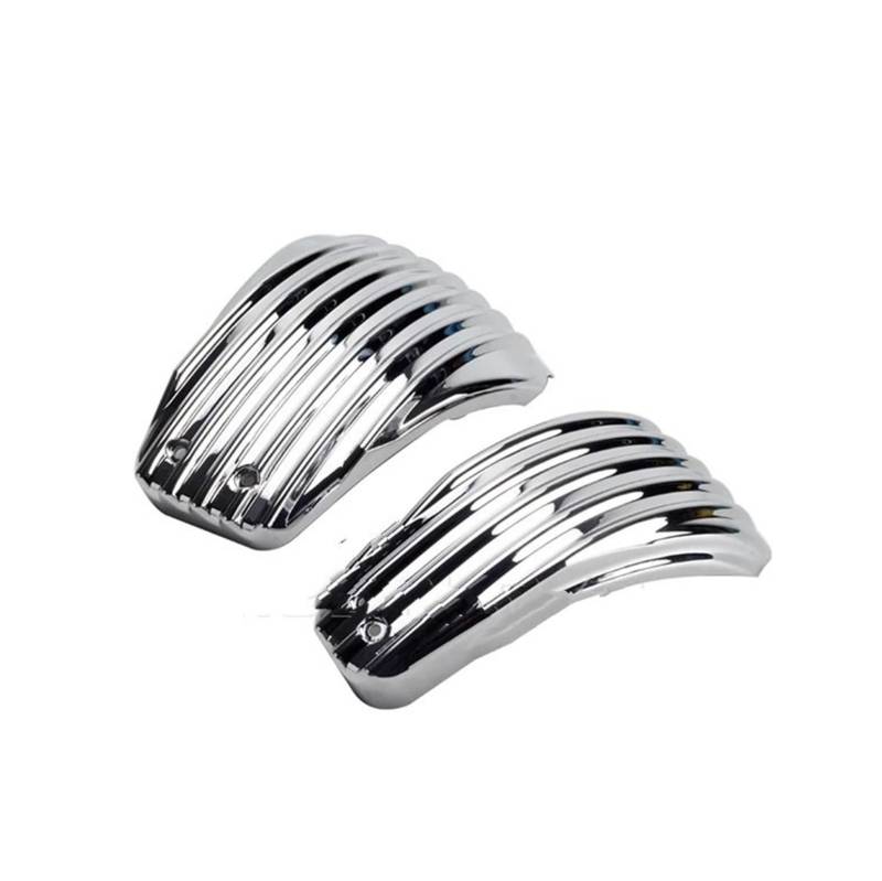 Motorrad Batterieabdeckung Motorrad ABS Batterie Side Verkleidung Abdeckungen Fit Für Harley Softail Street Bob Low Rider Heritage Zubehör Seite Batterie Verkleidung Abdeckung(Chrome A Striped) von QIUYMGFG