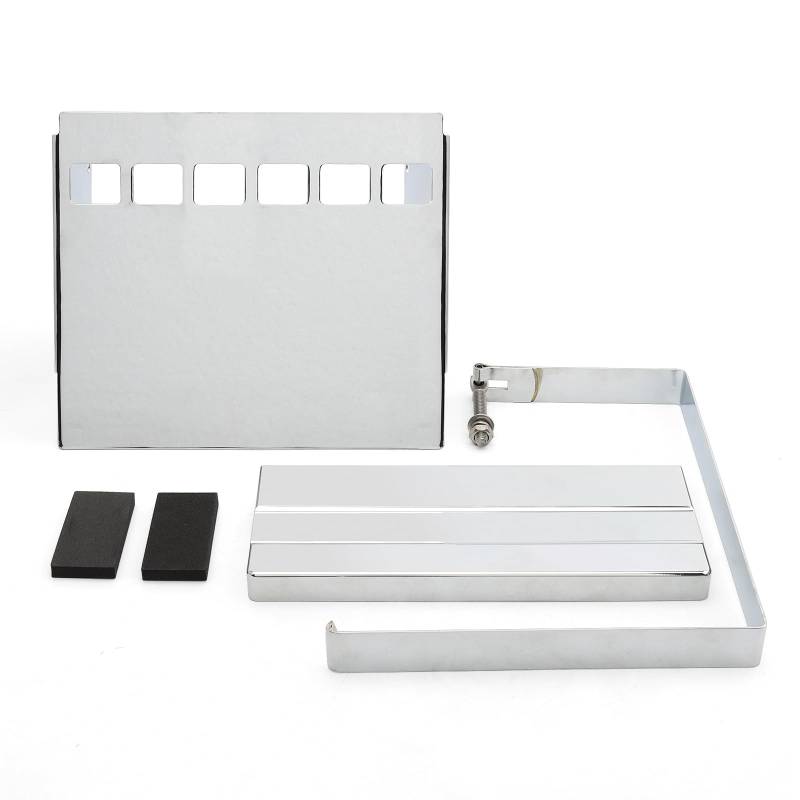 Motorrad Batterieabdeckung Motorrad-Batterieabdeckungssatz mit quadratischem Schlitz, passend für Harley Sportster XLH 1200 883 1991–1997, ersetzt OEM 66347–91 Seite Batterie Verkleidung Abdeckung(Set von QIUYMGFG