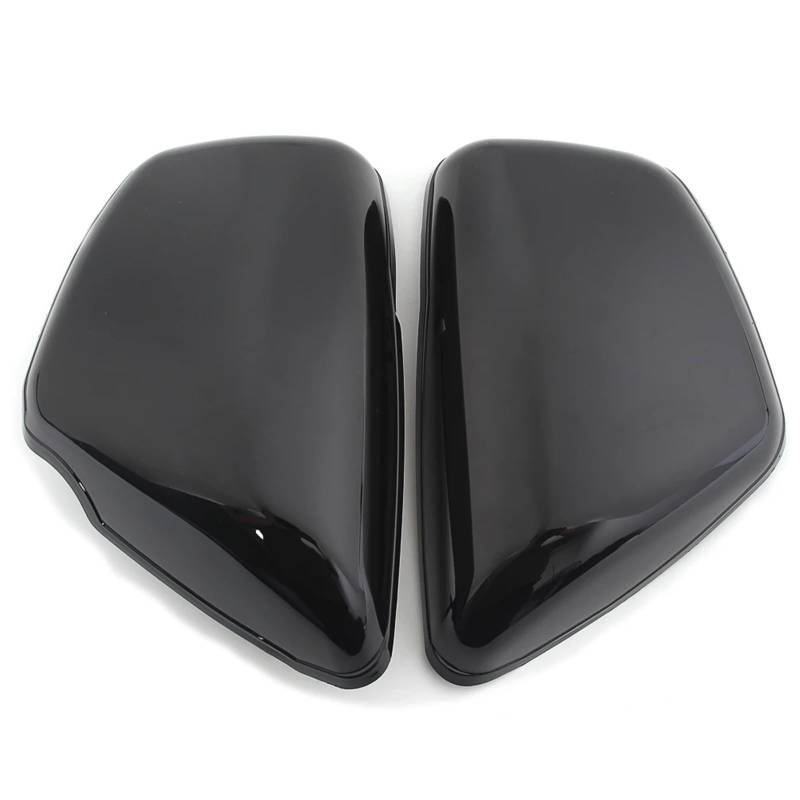 Motorrad Batterieabdeckung Motorrad Seitenverkleidung Batterieabdeckung L&R Batterieschutzplatte Passend für Yamaha Virago XV700 XV750 XV1000 XV1100 84+ Seite Batterie Verkleidung Abdeckung(Black A) von QIUYMGFG
