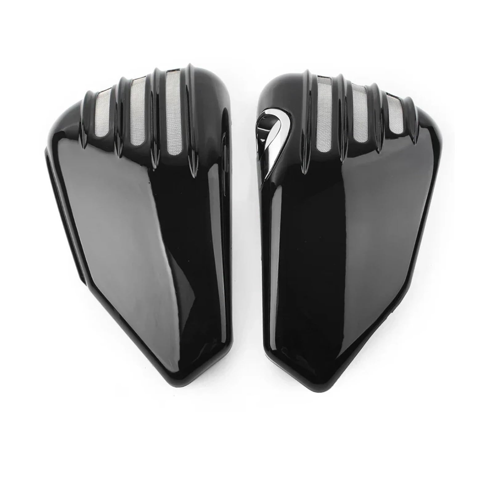 Motorrad Batterieabdeckung Passend für Harley Davidson Sportster Modelle XL 883 1200 2004-2010 2011 2012 2013 1 Paar Batterieseitenabdeckung Seite Batterie Verkleidung Abdeckung(Bright Black) von QIUYMGFG