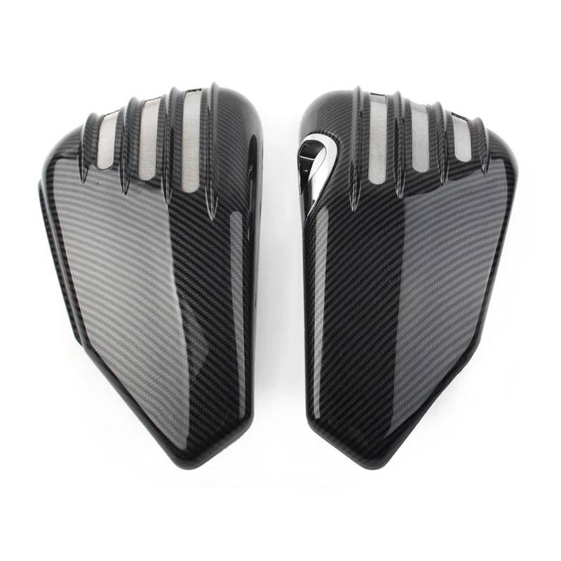 Motorrad Batterieabdeckung Passend für Harley Davidson Sportster Modelle XL 883 1200 2004-2010 2011 2012 2013 1 Paar Batterieseitenabdeckung Seite Batterie Verkleidung Abdeckung(Carbon Fiber Pattern) von QIUYMGFG
