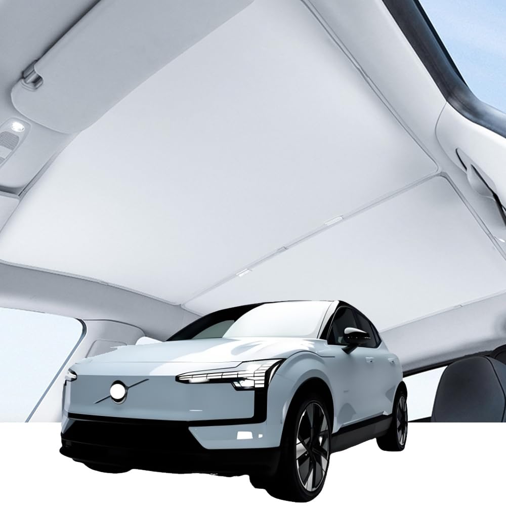 Auto Sonnenschutzdach für EX30 EV 2024 to 2025, Faltbarer Nano Eiskristall-Dachsonnenschutz aus wärmeisolierendem Glas, UV-beständig und durchhangfrei Auto Sonnenschutzdach für EX30 EV 2024 to 2025, Faltbarer Nano Eiskristall-Dachsonnenschutz aus wärmeisolierendem Glas, UV-beständig und durchhangfrei von QIUYU2024