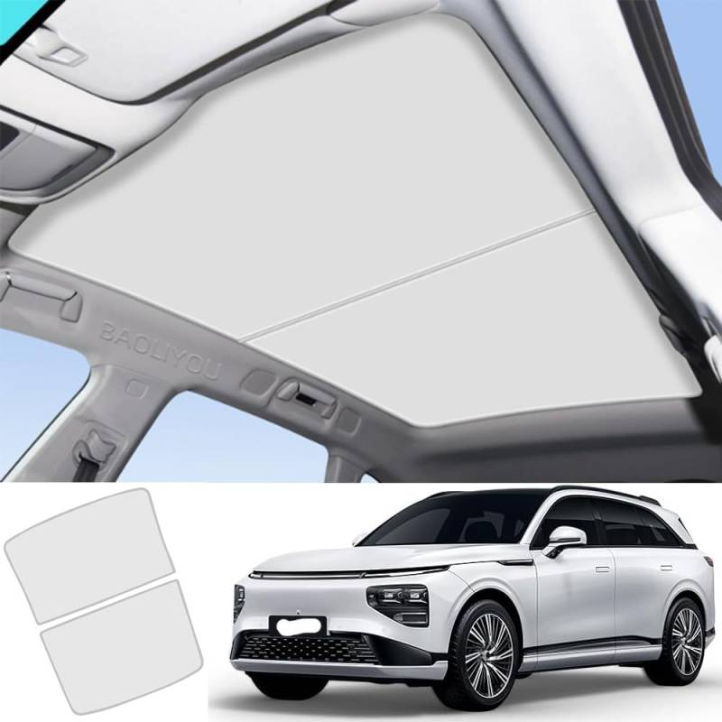 QIUYU2024 Auto Sonnenschutzdach für Xpeng G9 2022-2025, Faltbarer Nano Eiskristall-Dachsonnenschutz aus wärmeisolierendem Glas, UV-beständig und durchhangfrei von QIUYU2024