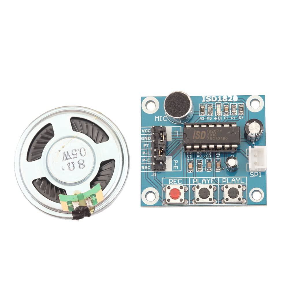 ISD1820 Aufnahmemodul Sprachmodul Das Voice Board Telefonmodul Board mit Mikrofonen + Lautsprecher ISD1820 Aufnahmemodul Sprachmodul Das Voice Board Telefonmodul Board mit Mikrofonen + Lautsprecher von QIYQTIG