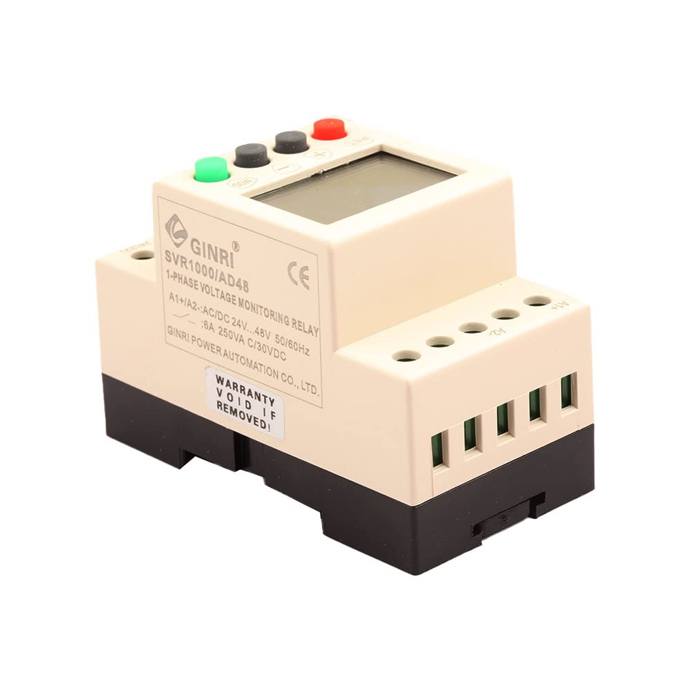 SVR1000 Einphasenüberspannungsschutzrelais 20V-80V Unterspannung 0,1V-30V AC/DC (AD48) von QIYQTIG