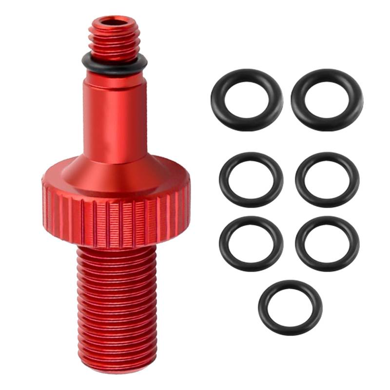 QIYUDUOLA Fahrrad-Hinterradstoß-Luftventil-Adapter, Aluminiumlegierung, Konverter, Luftventile, Adapter, Werkzeug für Druckminderer, langlebig von QIYUDUOLA