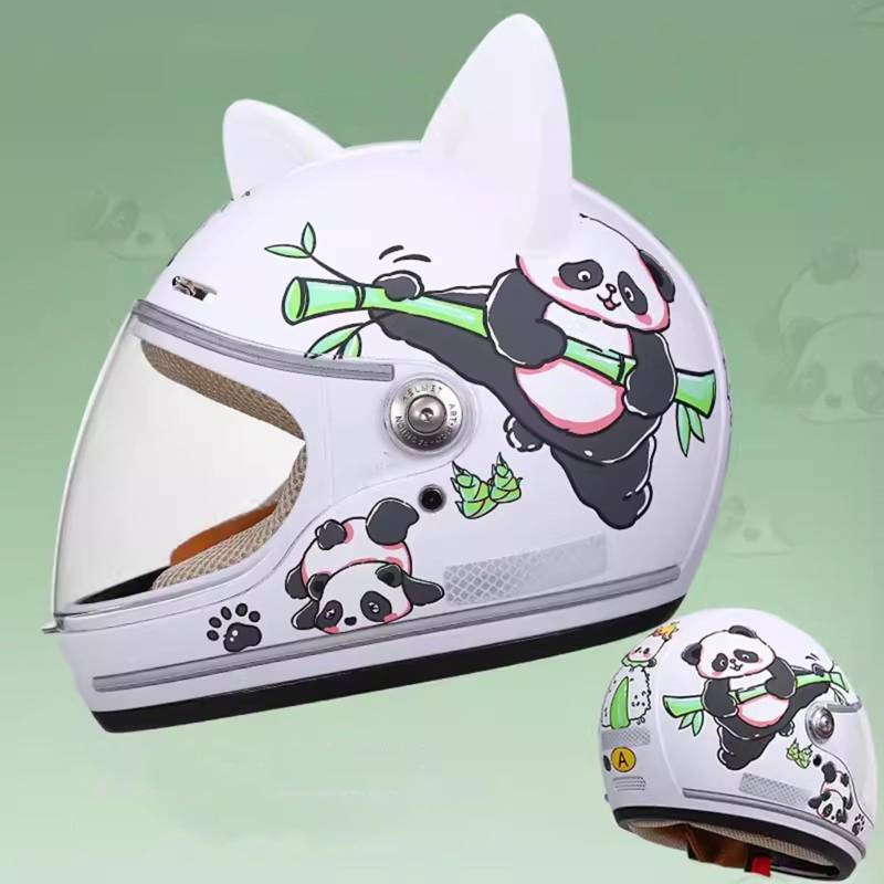 QJWMatic Kinder Motorrad Integralhelm Racing Motocross ATV Helm Jungen Mädchen Straße Elektro Moped Helm für 4-15 Jahre Kinder F,46-53CM von QJWMatic