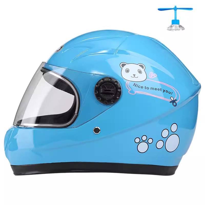 QJWMatic Kinder-Motorradhelme Integralhelm Mit Visier Für Roller ATV Moped Mädchen Jungen Für 3–8 Jahre B,50-54CM von QJWMatic