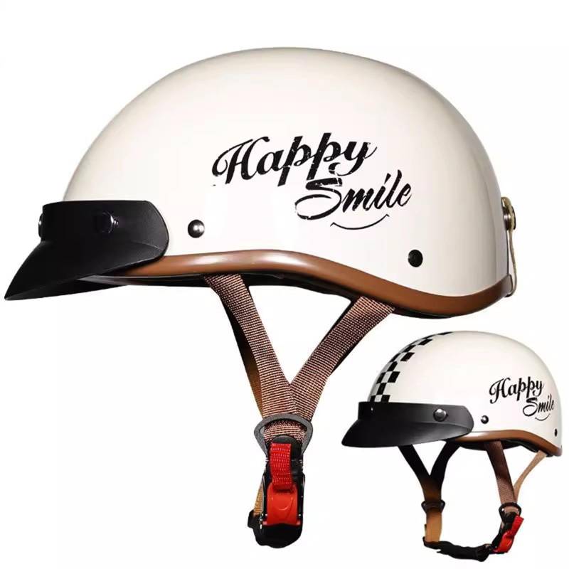 QJWMatic Kinder Motorradhelm Jethelm Jungen Mädchen Elektroroller Kinderhelm ECE-geprüft Jethelme für Cruiser Moped B,XL57-58CM von QJWMatic