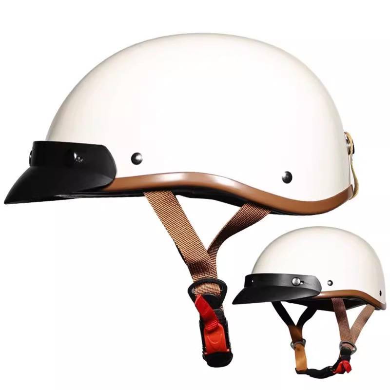 QJWMatic Kinder Motorradhelm Jethelm Jungen Mädchen Elektroroller Kinderhelm ECE-geprüft Jethelme für Cruiser Moped E,M53-54CM von QJWMatic