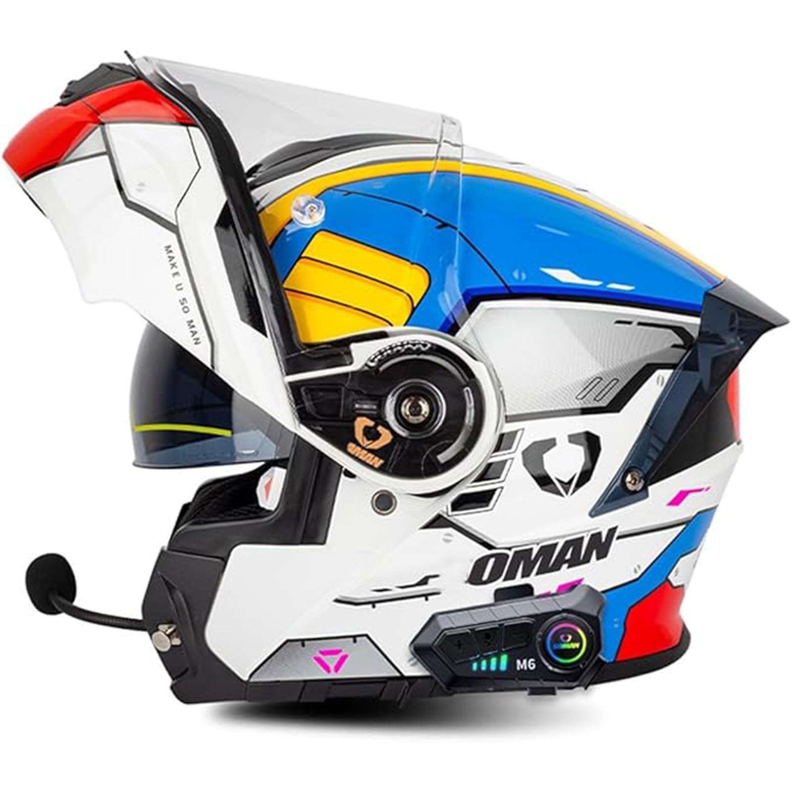QJWMatic Klapphelm Mit Bluetooth Motorradhelm Integralhelm Damen Herren Mit Doppelvisier ECE Zertifiziert Integralhelm Flip Vollvisierhelm H,M57-58CM QJWMatic Klapphelm Mit Bluetooth Motorradhelm Integralhelm Damen Herren Mit Doppelvisier ECE Zertifiziert Integralhelm Flip Vollvisierhelm H,M57-58CM von QJWMatic