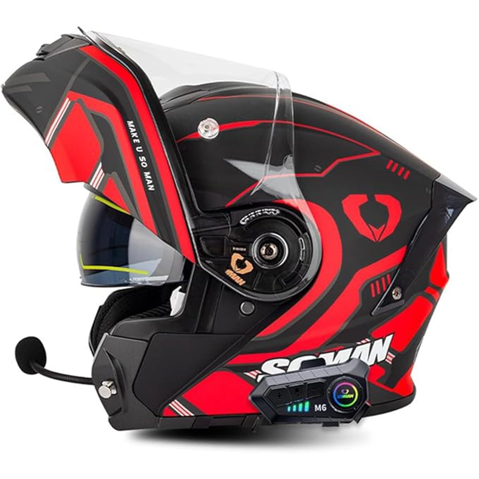 QJWMatic Klapphelm Mit Bluetooth Motorradhelm Integralhelm Damen Herren Mit Doppelvisier ECE Zertifiziert Integralhelm Flip Vollvisierhelm I,4XL67-68CM QJWMatic Klapphelm Mit Bluetooth Motorradhelm Integralhelm Damen Herren Mit Doppelvisier ECE Zertifiziert Integralhelm Flip Vollvisierhelm I,4XL67-68CM von QJWMatic