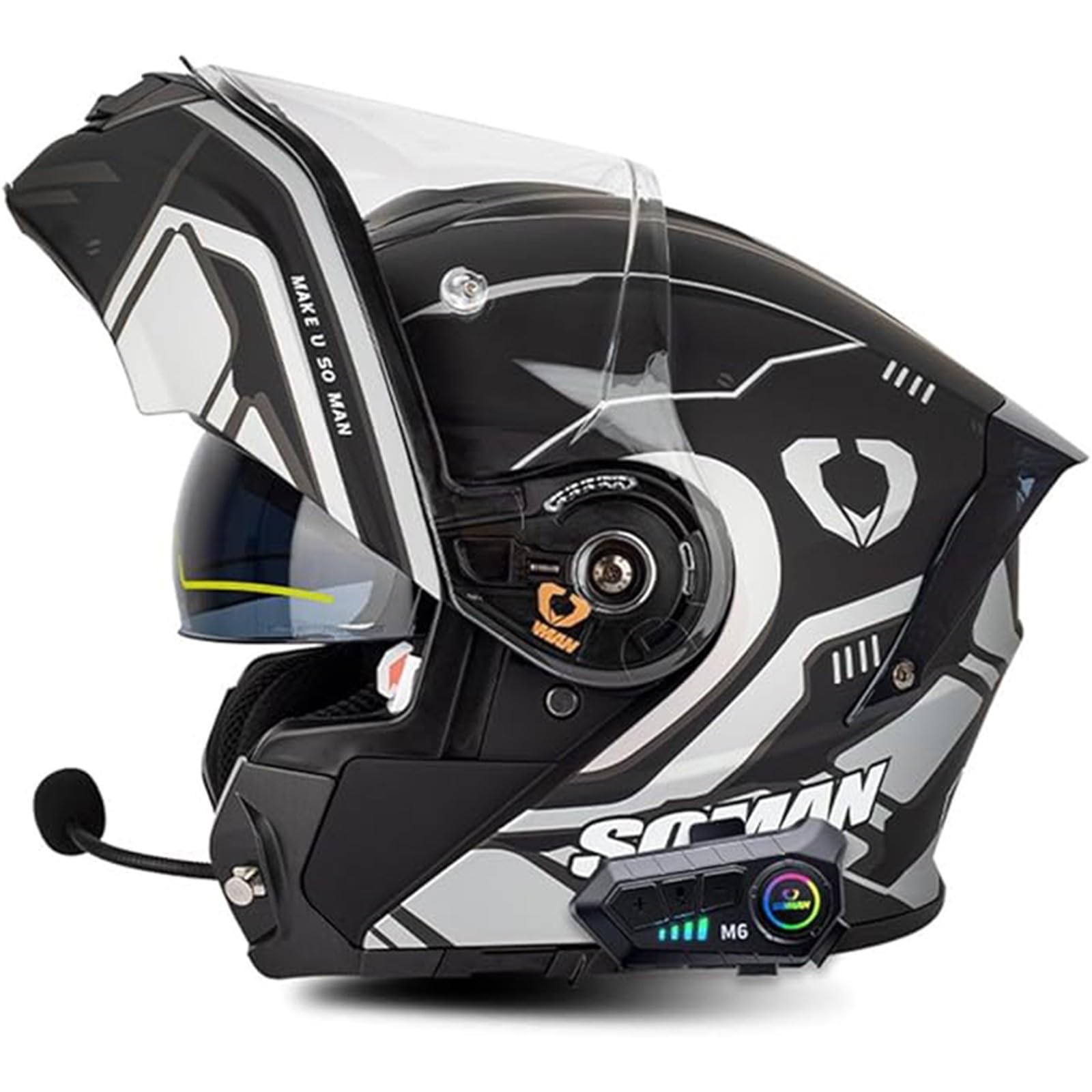 QJWMatic Klapphelm Mit Bluetooth Motorradhelm Integralhelm Damen Herren Mit Doppelvisier ECE Zertifiziert Integralhelm Flip Vollvisierhelm J,4XL67-68CM QJWMatic Klapphelm Mit Bluetooth Motorradhelm Integralhelm Damen Herren Mit Doppelvisier ECE Zertifiziert Integralhelm Flip Vollvisierhelm J,4XL67-68CM von QJWMatic