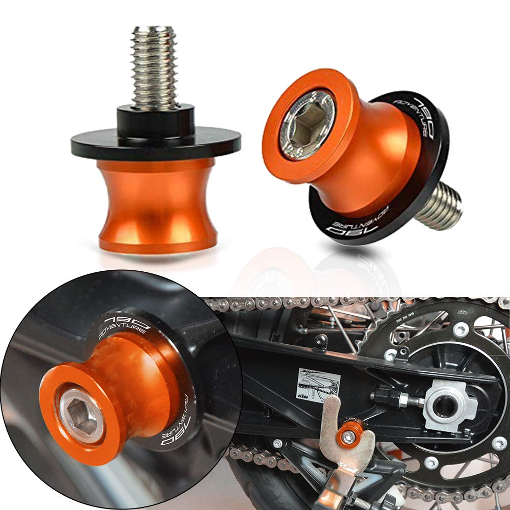 2pcs Montageständer Racingadapter M10*1.5 Bobbins CNC Ständeraufnahme Für 790 Adventure R/S 2019 2020-Orange von QJY-Motor Part-Store