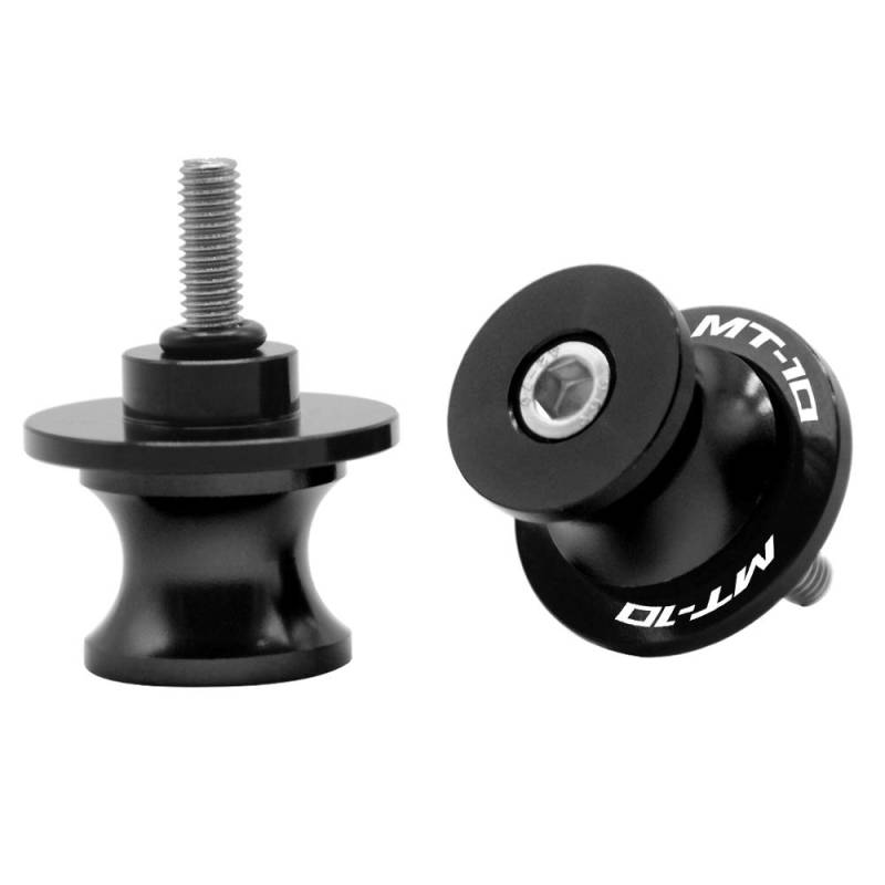 2pcs Montageständer Racingadapter M6 Bobbins CNC Ständeraufnahme Für MT-10 MT10 SP 2014-2019 2020 2021 2022（Schwarz） von QJY-Motor Part-Store
