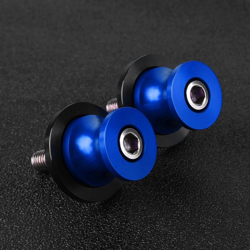 Universal 8mm Ständeraufnahme - 2Pcs M8*1,25 Bobbins Montageständer für S1000RR CB650R CBR650R Hornet CB600 Suzuki GSR600 SV650 V-Strom DL650 1000 1050 GSF 650 1200 1250GS - Blau von QJY-Motor Part-Store