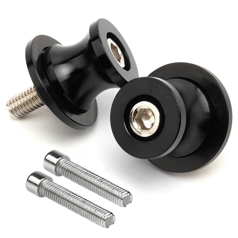 Universal 8mm Aluminium Ständeraufnahme - 2Pcs M8*1,25 Bobbins Montageständer für Z900 Z800 Z1000 Suzuki GSR600 SV650 V-Strom GSF 650 1200 1250GS Hornet CB500F CB600 - Schwarz von QJY-Motor Part-Store