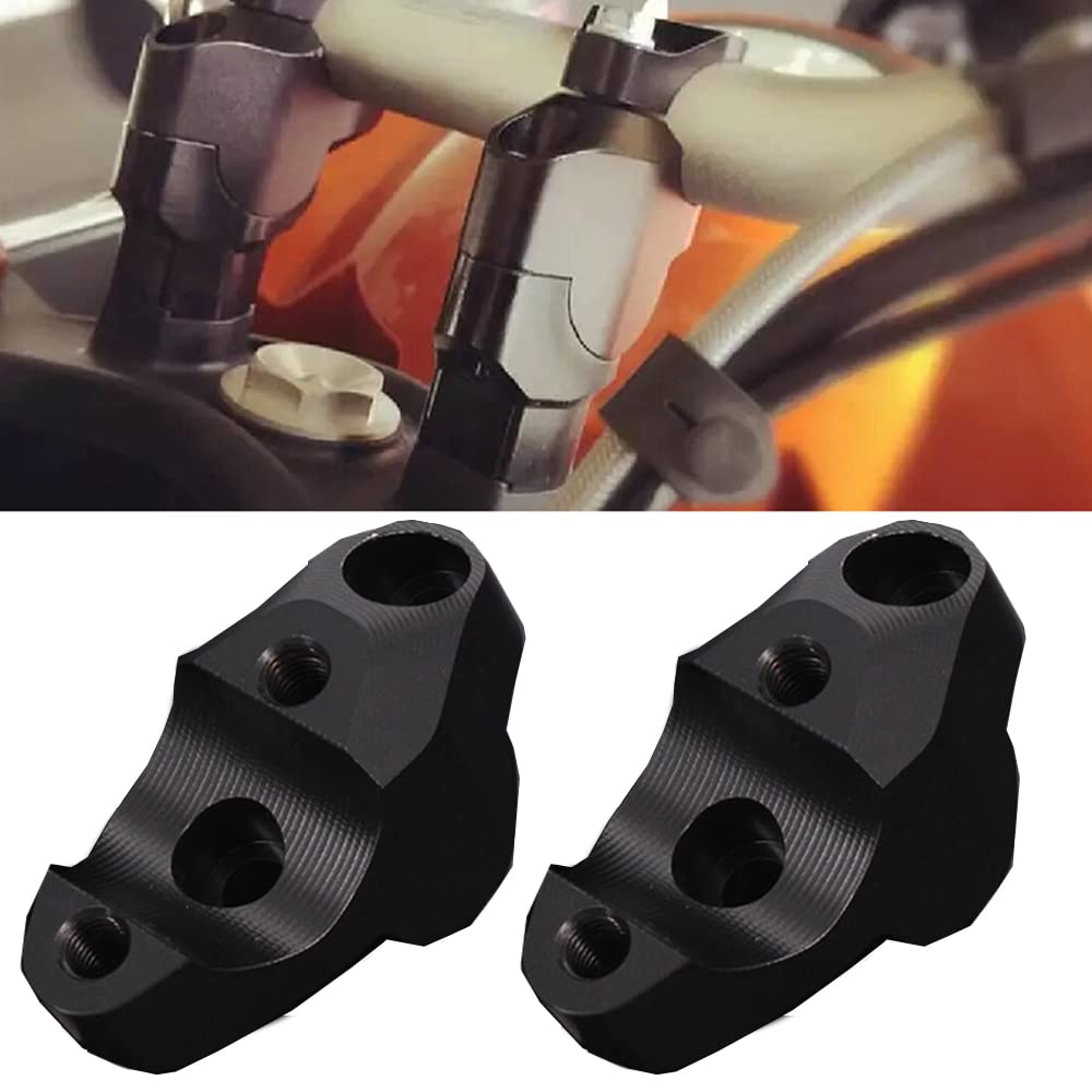 2pcs Riser für Lenkergriffe 28 mm 1 1/8" CNC HandleBar Fat Bar Riser Mount für K-T-M 1290 Super Adventure/R/S/T 1290 Super Duke GT 1050 1090 1190 Adventure -Schwarz von QJY-Motor Part-Store