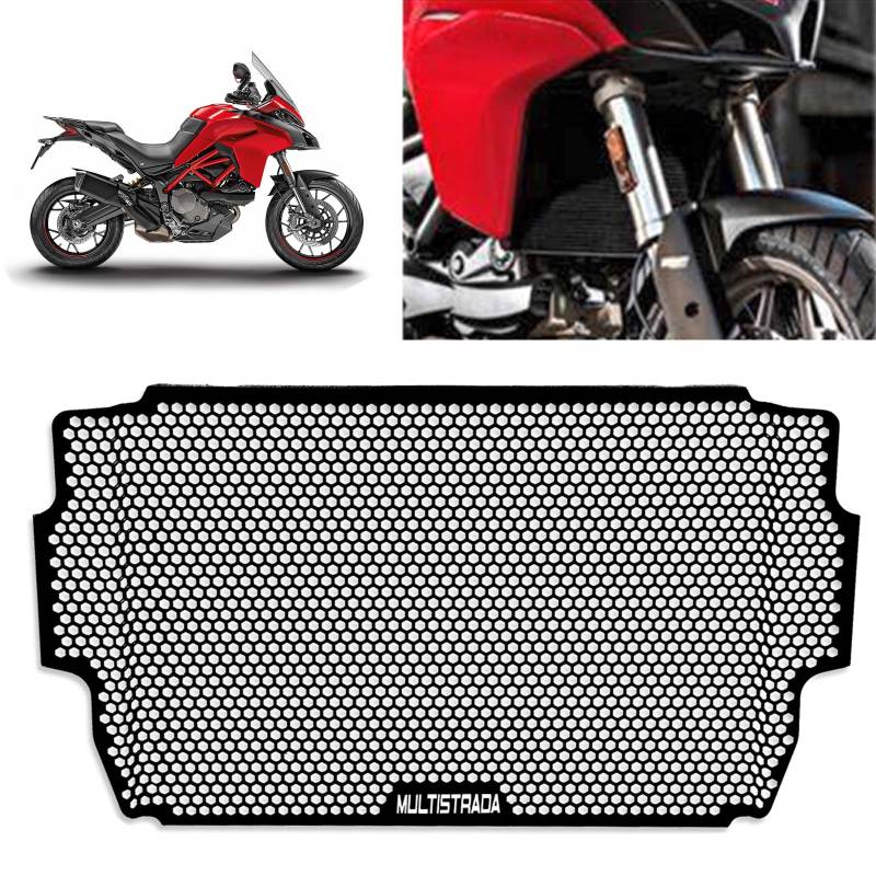 Moto Kühlerschutz Kühler Kühlerabdeckung für Multistrada 950 2017-2023 Multistrada 1260/S/Enduro/Pro 2018-2023 Multistrada 1200 2015-2018 von QJY-Motor Part-Store