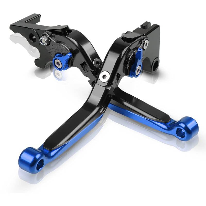 QJY-Motor Part-Store MT07 Einstellbar Bremskupplungshebel CNC Aluminium Für MT07 MT-07 2014-2020 MT07 TRACER 2016-2020 MT07 TRACER GT 2019-2020(Blau/Schwarz) von QJY-Motor Part-Store