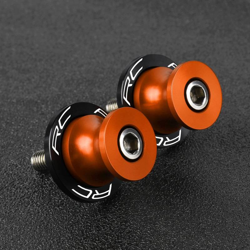 Montageständer Racingadapter M10 10mm Bobbins Ständeraufnahme für RC125 RC200 RC250 RC390-Orange von QJY-Motor Part-Store