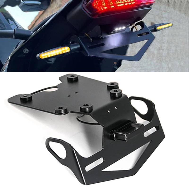 Motorrad Lizenz Kennzeichenhalter Für TENERE 700 T7 Rally 2019-2024 XTZ700 XTZ690 2019 2020 2021 2022 2023 2024 von QJY-Motor Part-Store