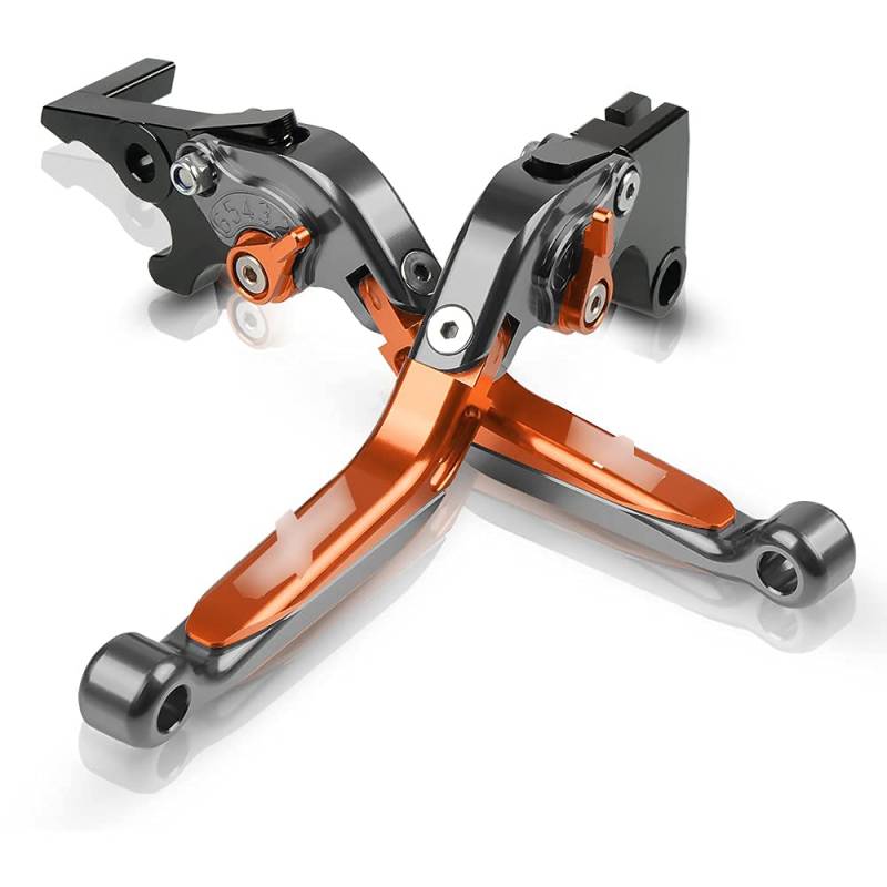 Motorrad Einstellbar Bremskupplungshebel CNC Aluminium für DUKE 125 390 DUKE 200 250 2011-2017 2018 2019 2020 - TOTO von QJY-Motor Part-Store